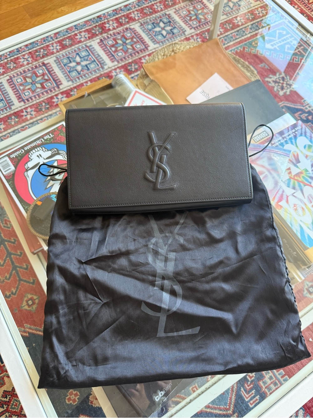 Saint Laurent Black Leather large Belle de Jour
